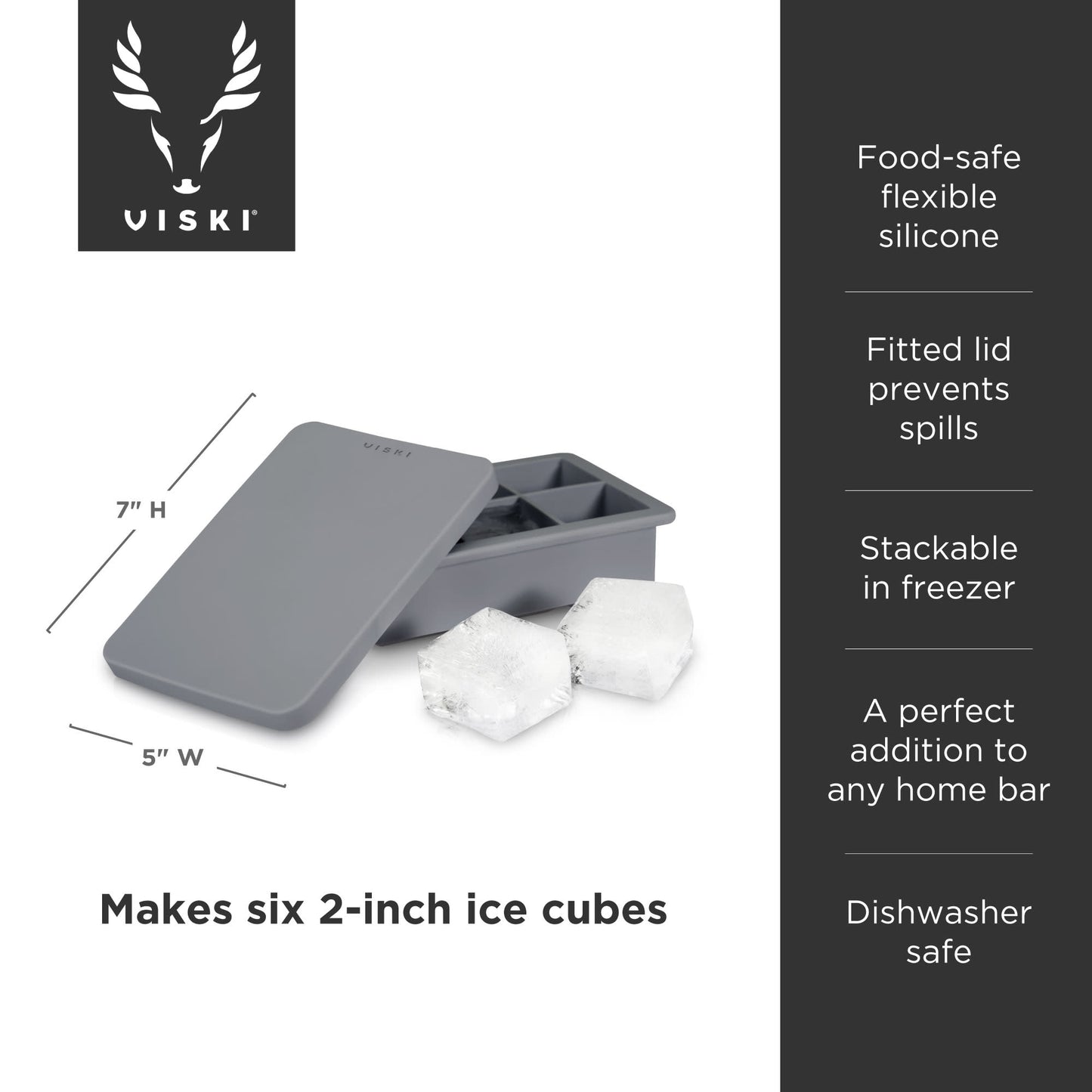 Whiskey Ice Cube Tray with Lid by Viski®