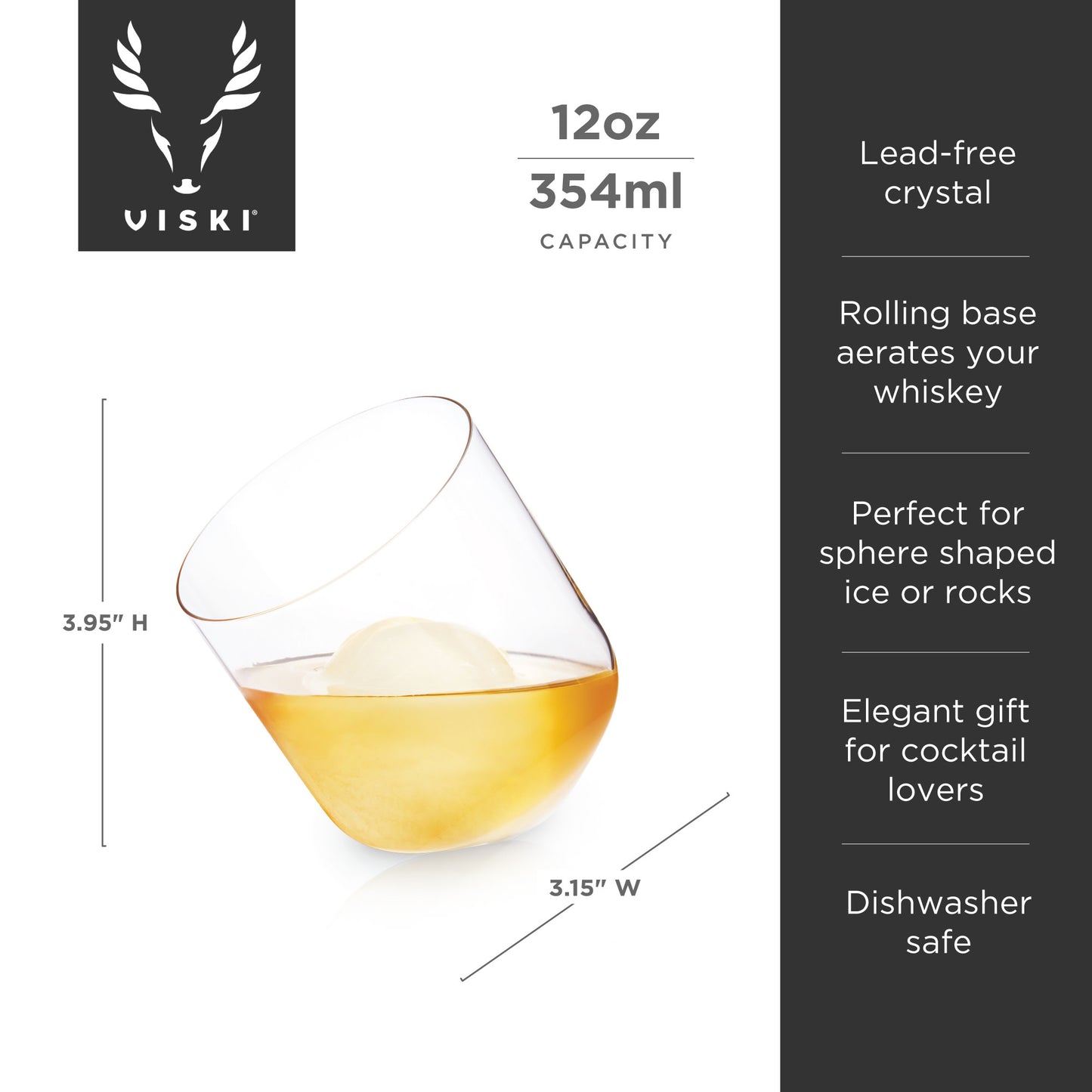 Rolling Crystal Whiskey Tumblers by Viski®