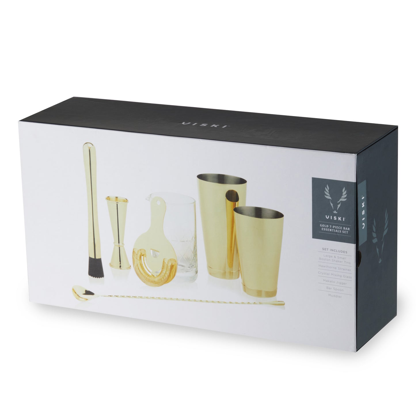 Gold 7- Piece Bar Essentials Set by Viski