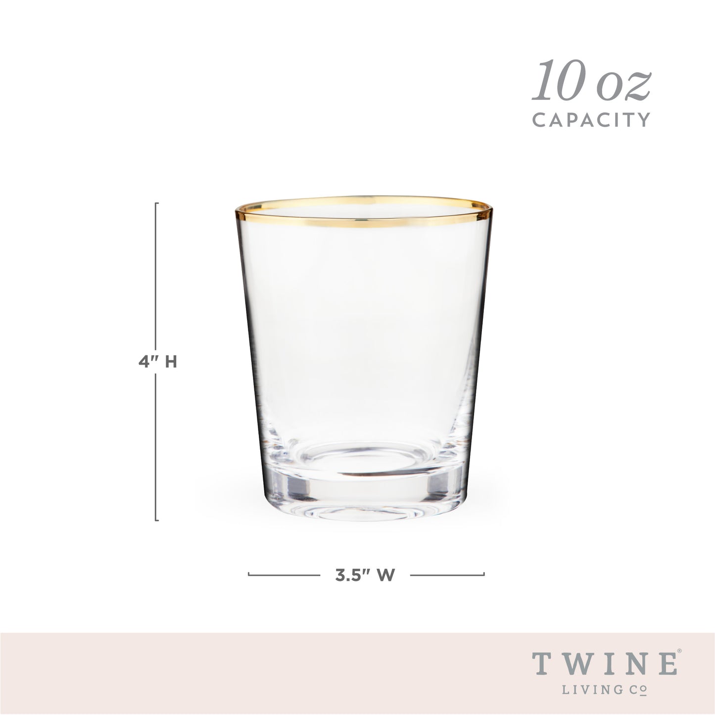 Gilded Glass Tumbler Set by Twine