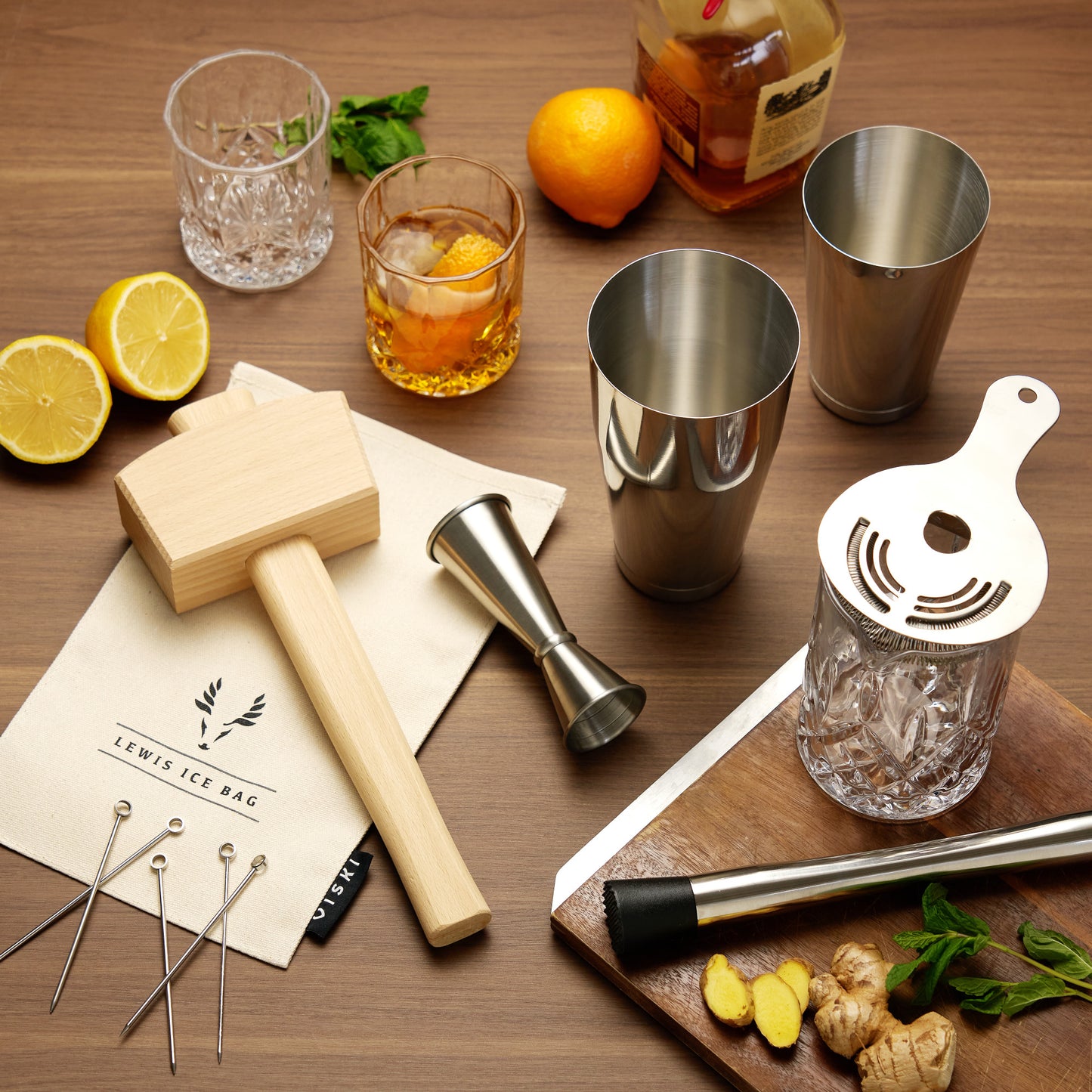 17-Piece Stainless Steel Barware Set Viski®