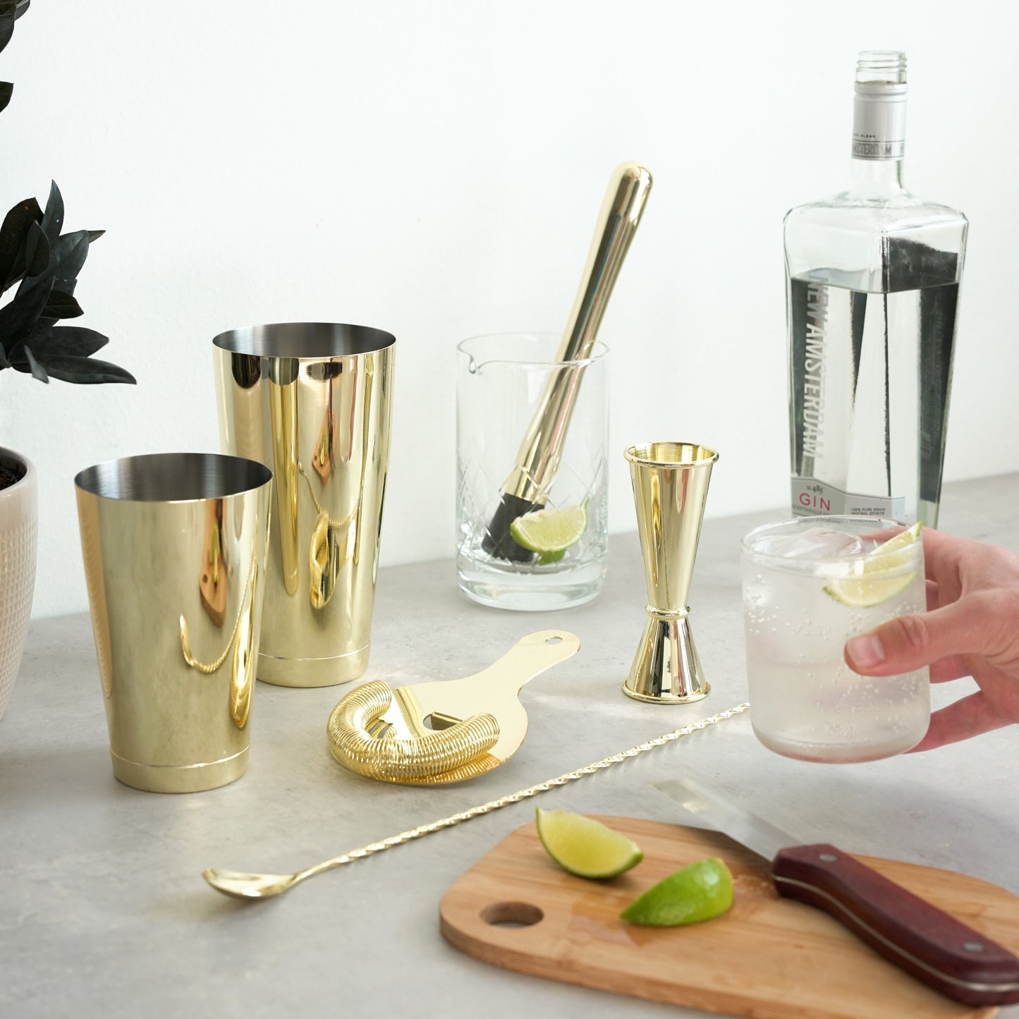 Gold 7- Piece Bar Essentials Set by Viski