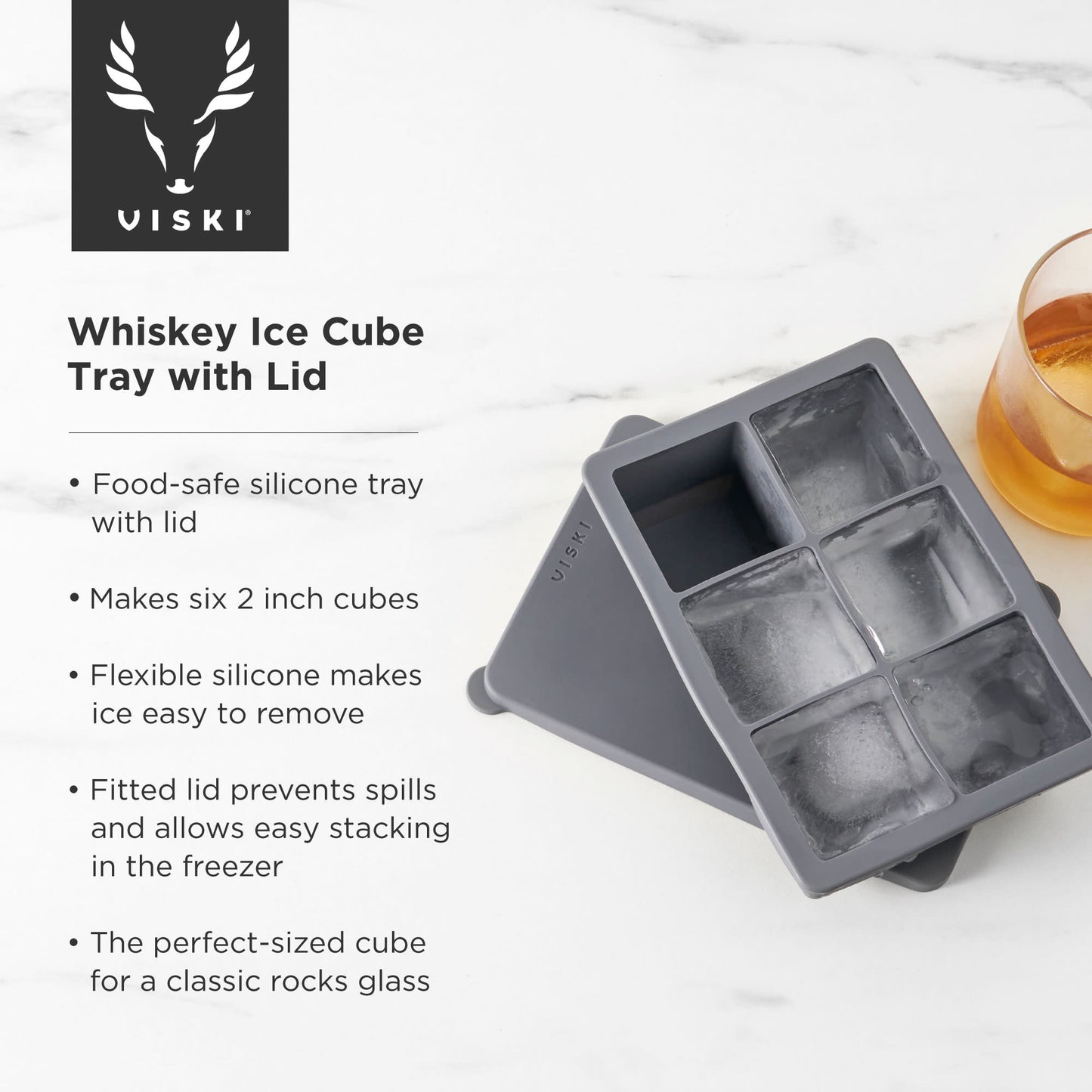 Whiskey Ice Cube Tray with Lid by Viski®