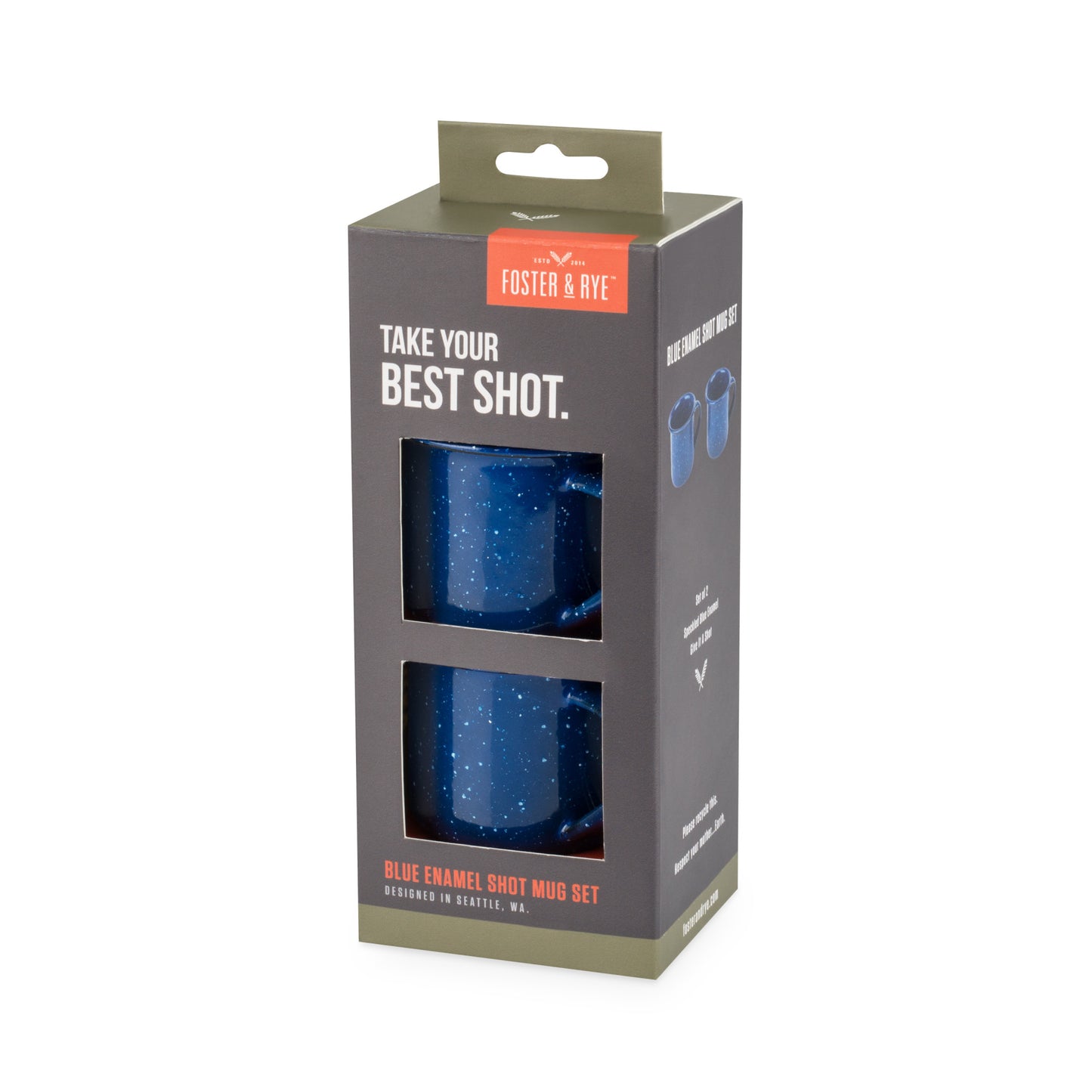 Blue Enamel Shot Glass Set by Foster & Rye™