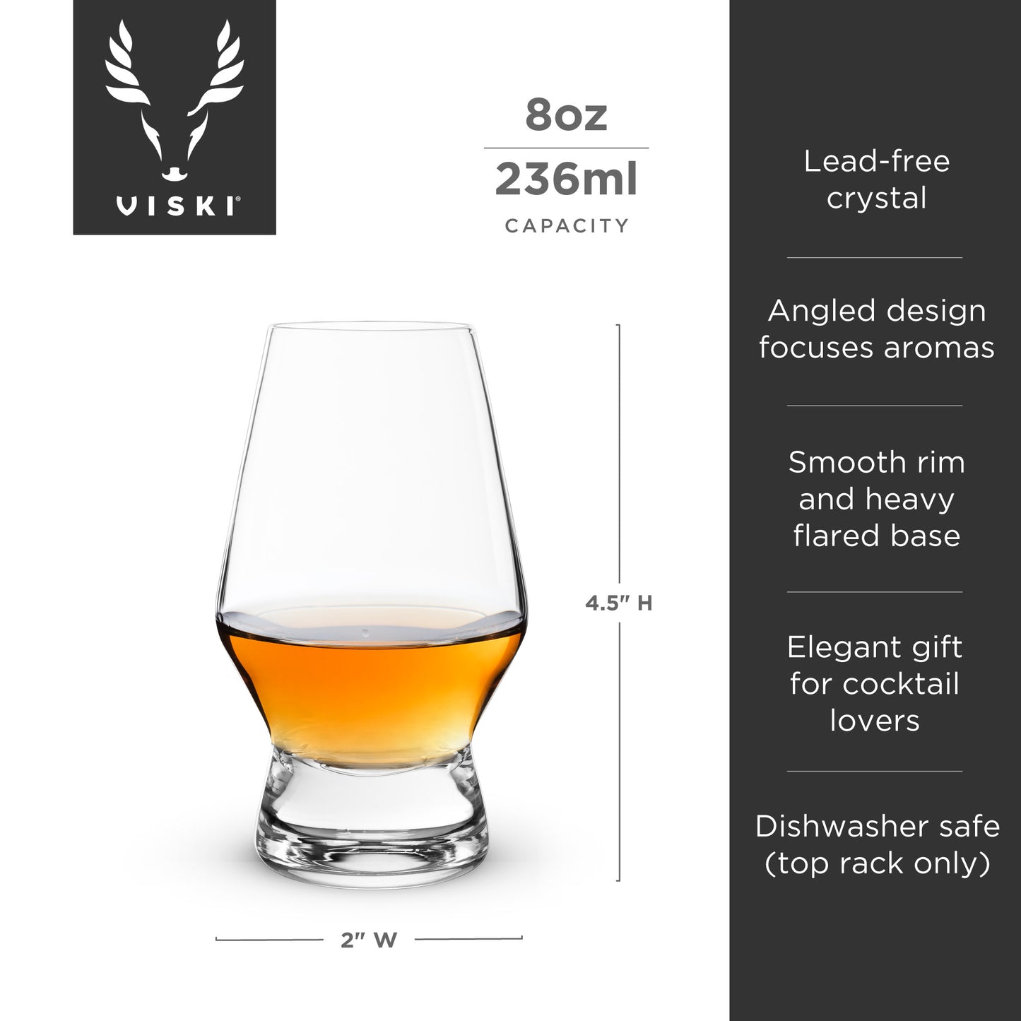 Footed Crystal Scotch Glasses by Viski®