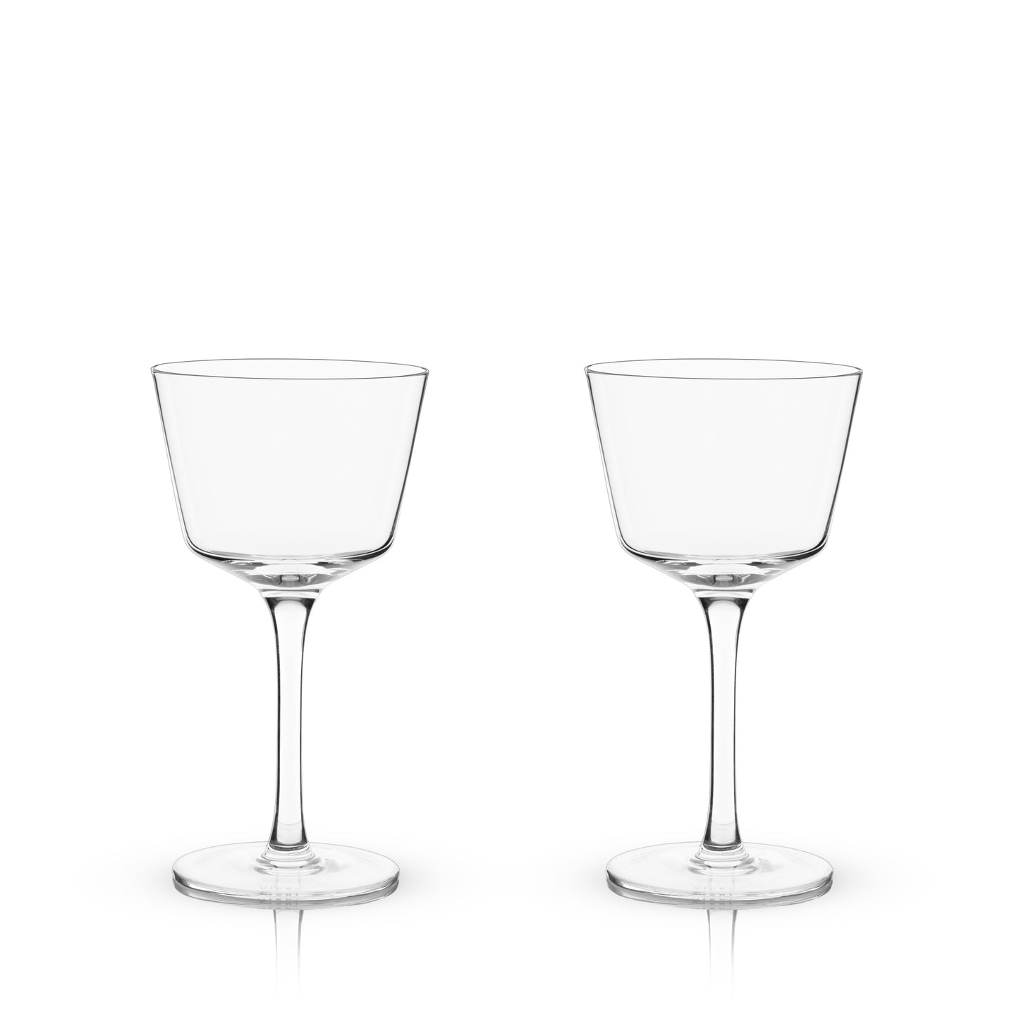 Angled Crystal Nick & Nora Glasses by Viski®