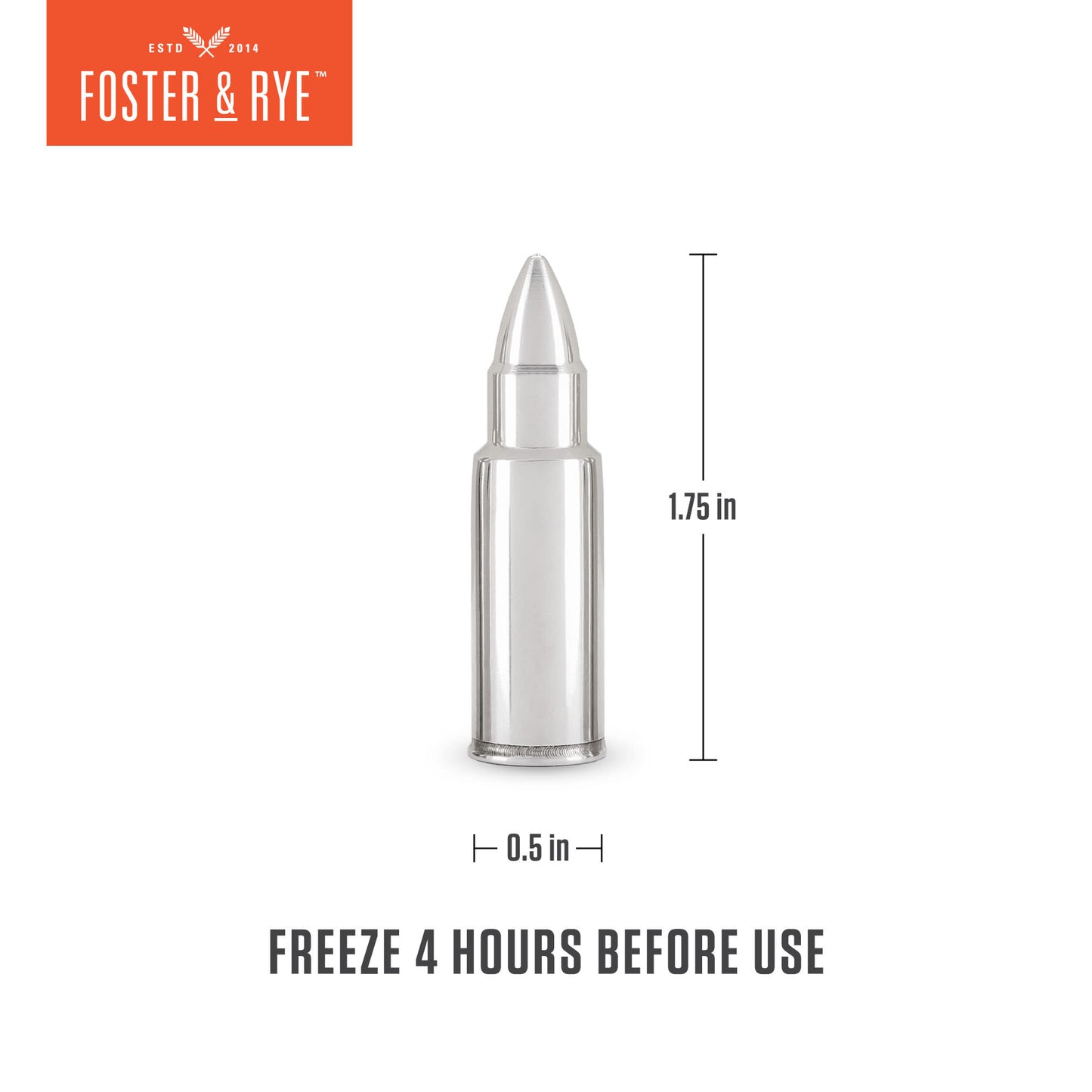 Stainless Steel Bullet Glacier Rocks® by Foster & Rye™