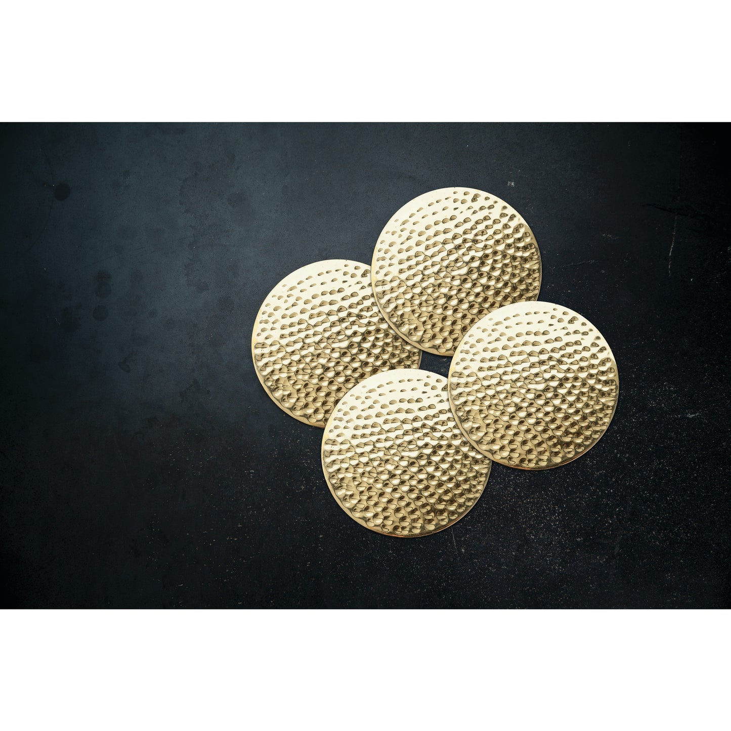 Hammered Brass Coasters by Viski®