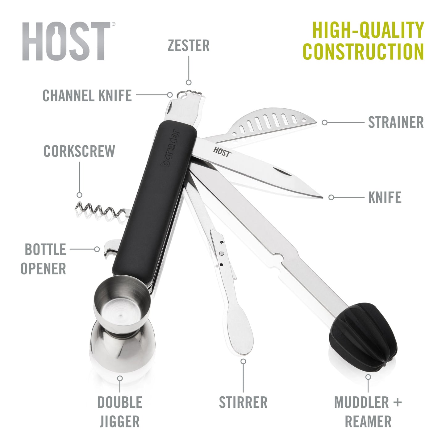 Bar10der 10 in 1 Tool in Black by HOST®