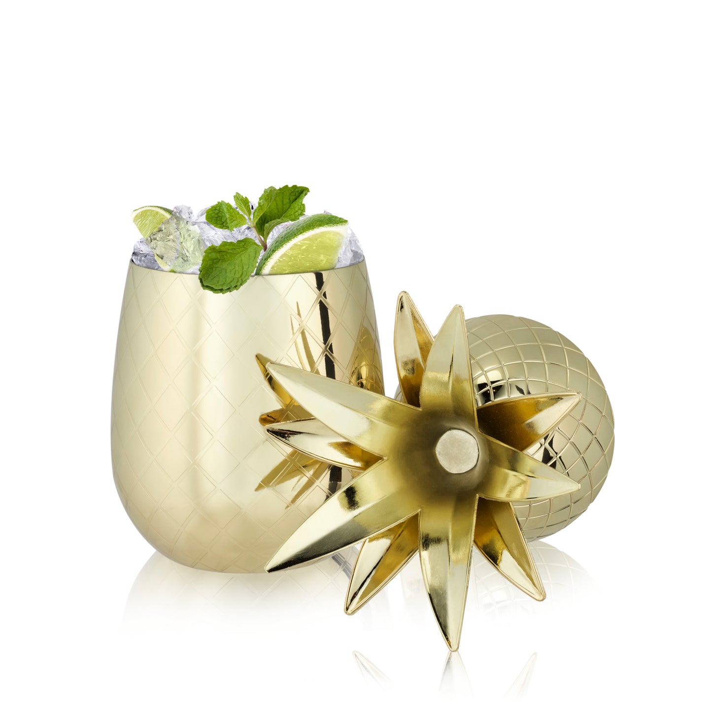 16oz Gold Pineapple Tumbler by Viski®