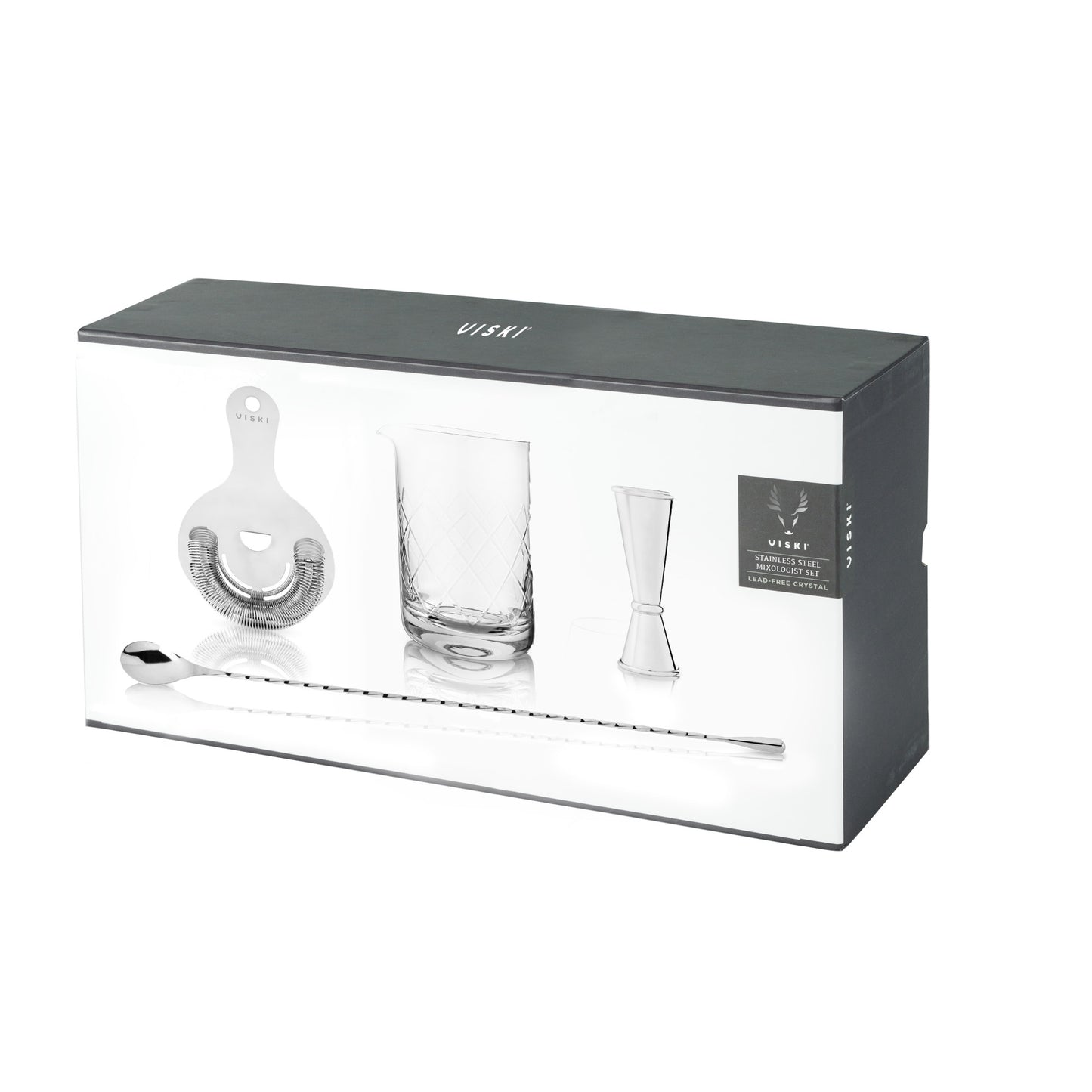 4-Piece Stainless Steel Mixologist Barware Set by Viski®