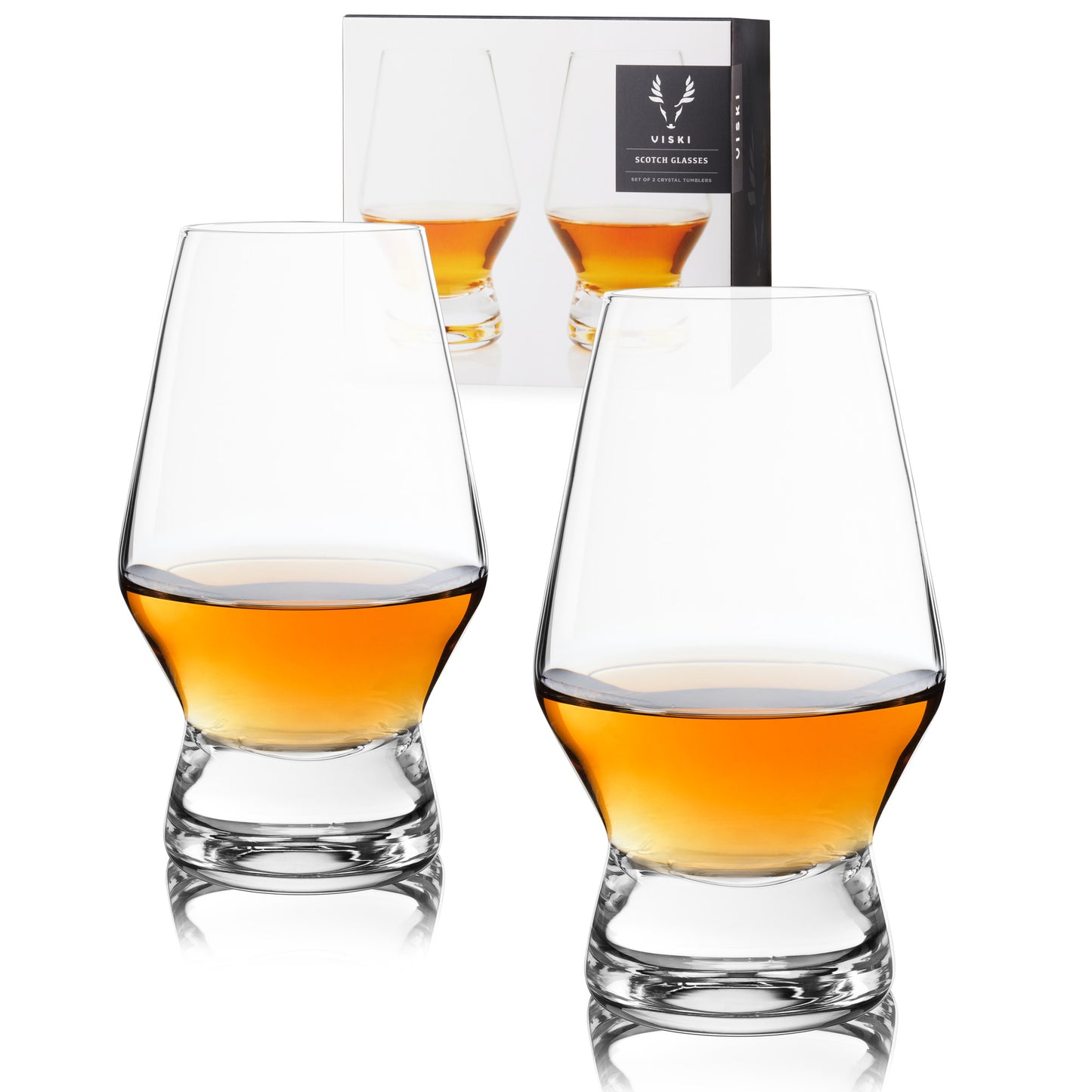 Footed Crystal Scotch Glasses by Viski®