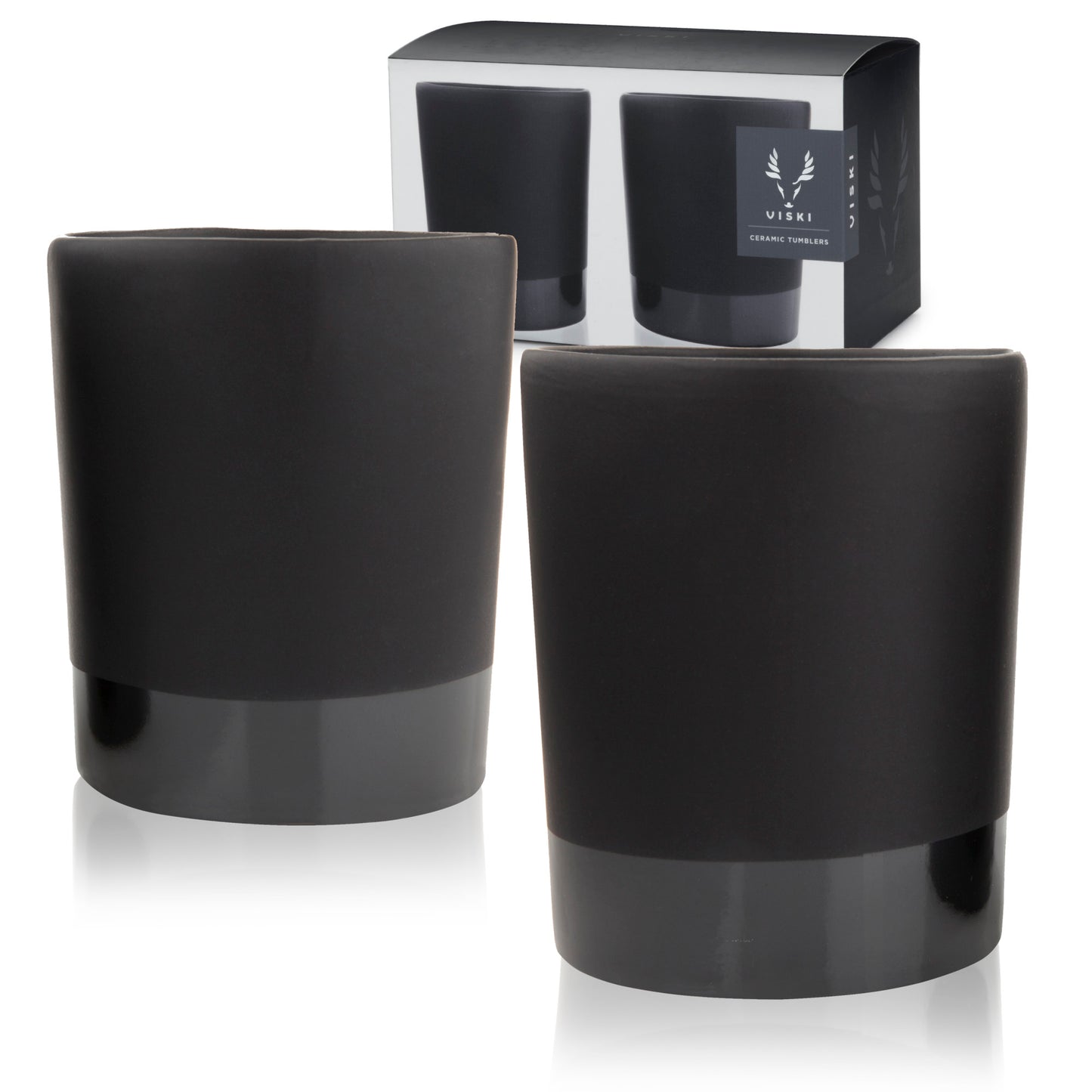 Black Stoneware Tumblers by Viski®